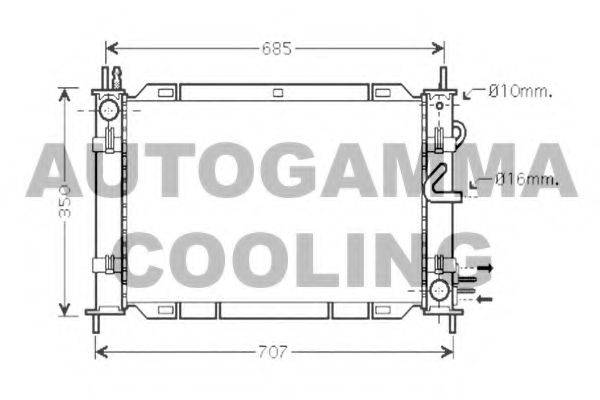AUTOGAMMA 104262 Радіатор, охолодження двигуна
