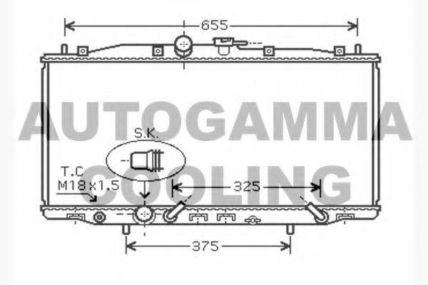 AUTOGAMMA 104515 Радіатор, охолодження двигуна