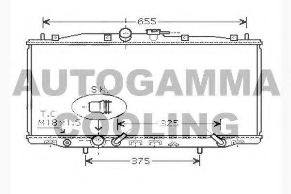 AUTOGAMMA 104517 Радіатор, охолодження двигуна