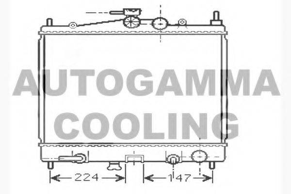 AUTOGAMMA 104599 Радіатор, охолодження двигуна