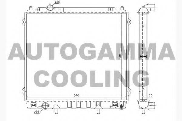 AUTOGAMMA 104645 Радіатор, охолодження двигуна