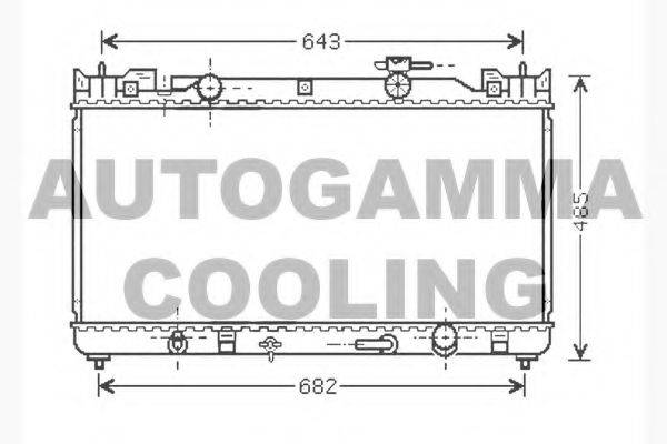 AUTOGAMMA 104716 Радіатор, охолодження двигуна