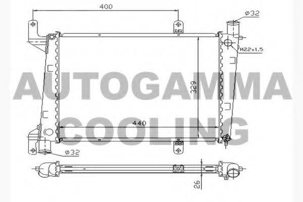 AUTOGAMMA 104751 Радіатор, охолодження двигуна