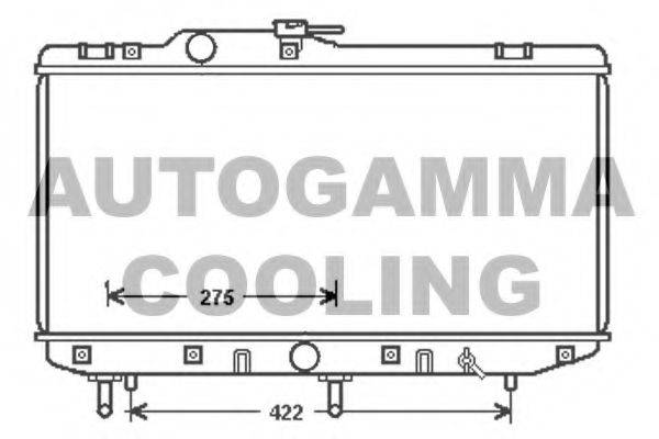 AUTOGAMMA 104869 Радіатор, охолодження двигуна