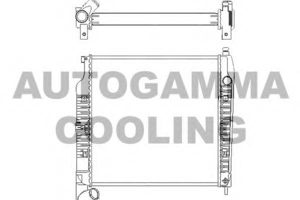 AUTOGAMMA 105128 Радіатор, охолодження двигуна