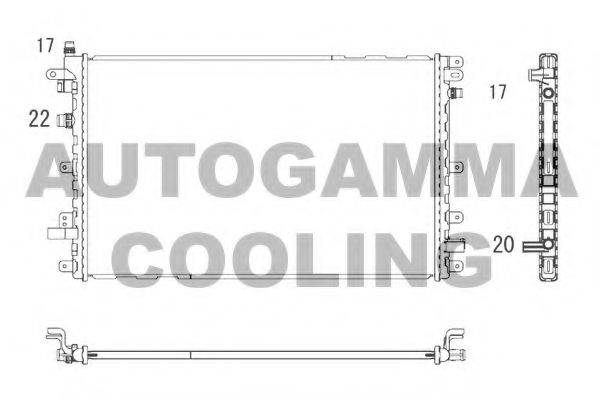 AUTOGAMMA 107284 Радіатор, охолодження двигуна