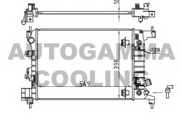 AUTOGAMMA 107528 Радіатор, охолодження двигуна