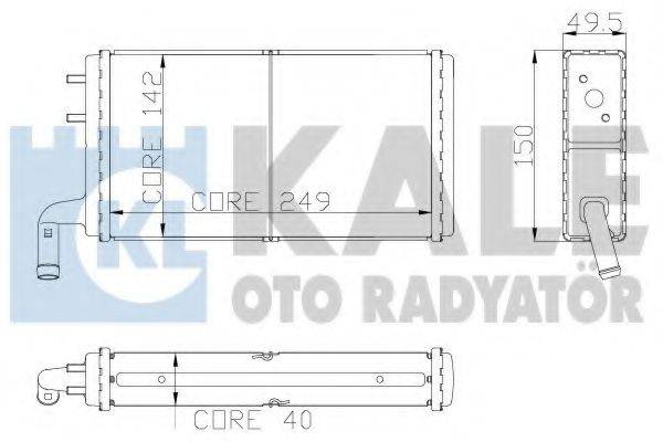 KALE OTO RADYATOR 102600 Теплообмінник, опалення салону