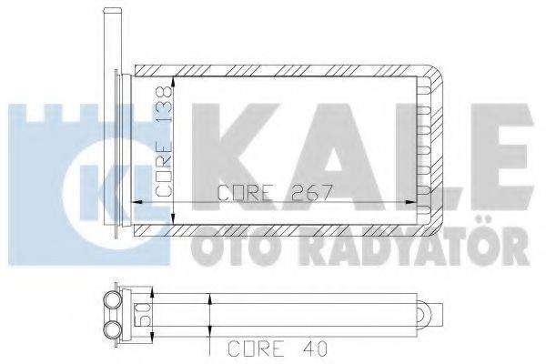 KALE OTO RADYATOR 104700 Теплообмінник, опалення салону