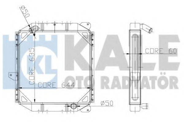 KALE OTO RADYATOR 114800 Радіатор, охолодження двигуна