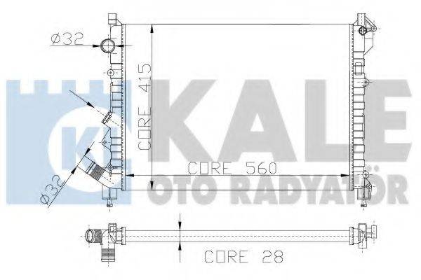 KALE OTO RADYATOR 127000 Радіатор, охолодження двигуна