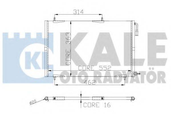 KALE OTO RADYATOR 248300 Конденсатор, кондиціонер