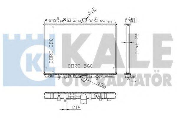 KALE OTO RADYATOR 257900 Радіатор, охолодження двигуна