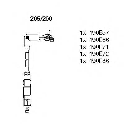 BREMI 205200 Комплект дротів запалювання