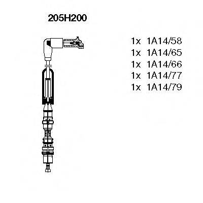 BREMI 205H200 Комплект дротів запалювання