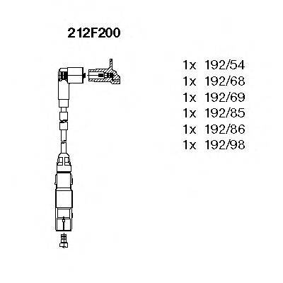 BREMI 212F200 Комплект дротів запалювання