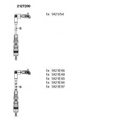 BREMI 212T200 Комплект дротів запалювання