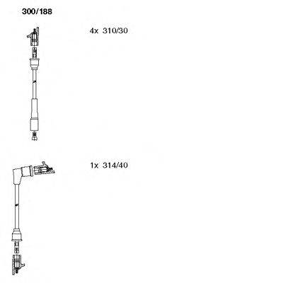 BREMI 300188 Комплект дротів запалювання