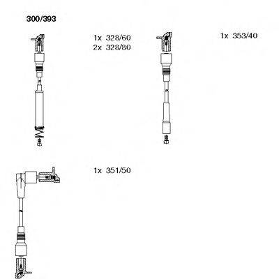 BREMI 300393 Комплект дротів запалювання