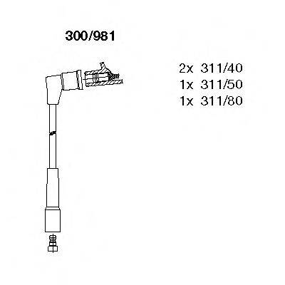 BREMI 300981 Комплект дротів запалювання