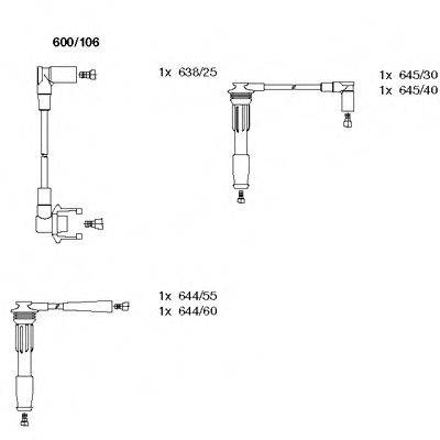 BREMI 600106 Комплект дротів запалювання