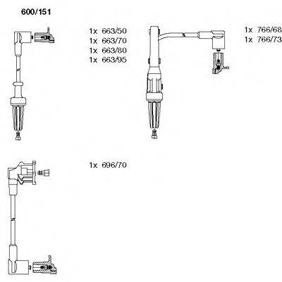 BREMI 600151 Комплект дротів запалювання