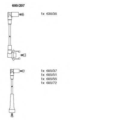 BREMI 600207 Комплект дротів запалювання