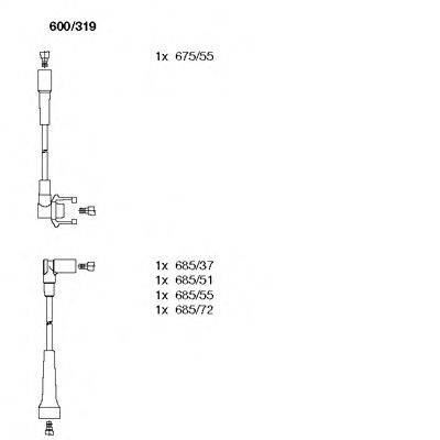 BREMI 600319 Комплект дротів запалювання