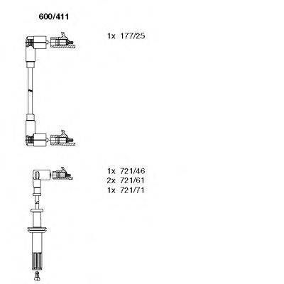 BREMI 600411 Комплект дротів запалювання