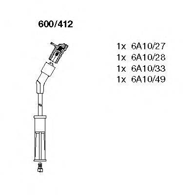 BREMI 600412 Комплект дротів запалювання