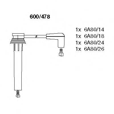 BREMI 600478 Комплект дротів запалювання