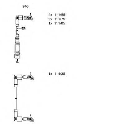 BREMI 970 Комплект дротів запалювання