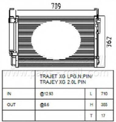 PARTS-MALL PXNCA017 Конденсатор, кондиціонер