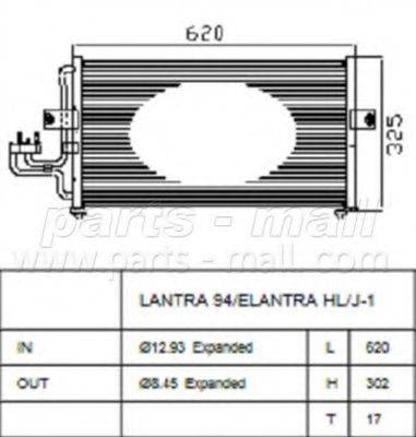 PARTS-MALL PXNCA035 Конденсатор, кондиціонер