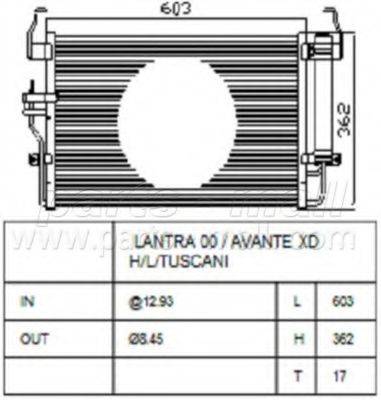 PARTS-MALL PXNCA072 Конденсатор, кондиціонер