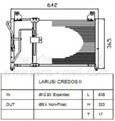 PARTS-MALL PXNCB033 Конденсатор, кондиціонер