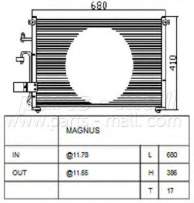 PARTS-MALL PXNCC017 Конденсатор, кондиціонер