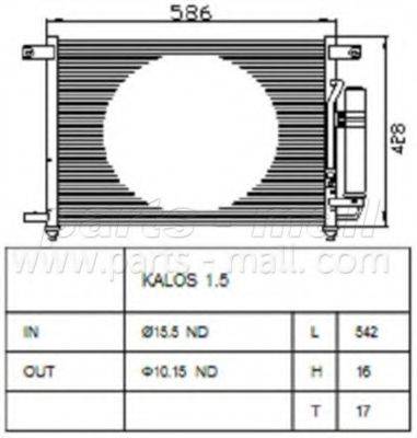 PARTS-MALL PXNCC019 Конденсатор, кондиціонер