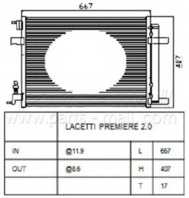 PARTS-MALL PXNCC044 Конденсатор, кондиціонер