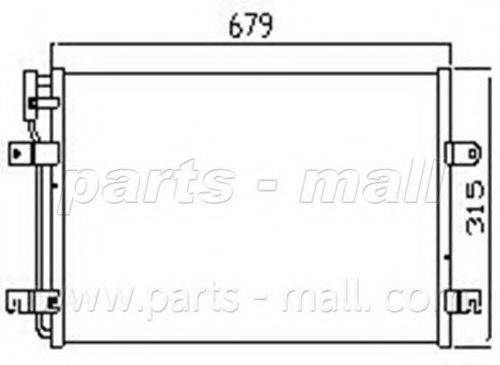 PARTS-MALL PXNCX080T Конденсатор, кондиціонер