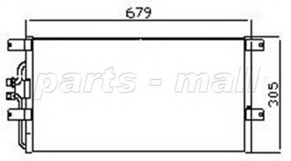 PARTS-MALL PXNCX081T Конденсатор, кондиціонер