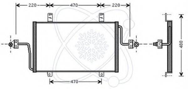 ELECTRO AUTO 30O0046 Конденсатор, кондиціонер