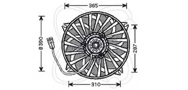 ELECTRO AUTO 32VC005 Вентилятор, охолодження двигуна