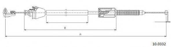 CABOR 100332 Тросик газу