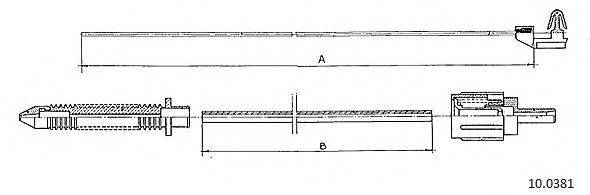 CABOR 100381 Тросик газу