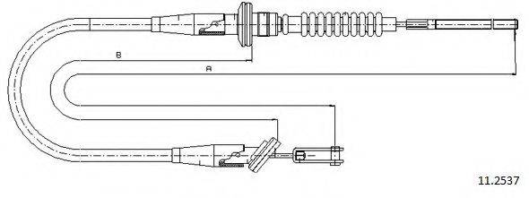 CABOR 112537 Трос, управління зчепленням