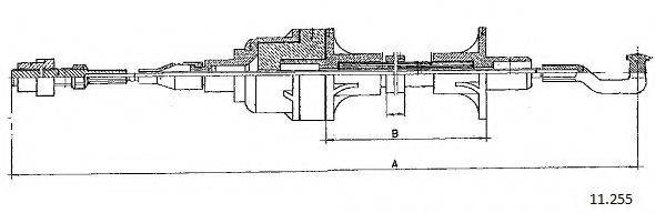 CABOR 11255 Трос, управління зчепленням