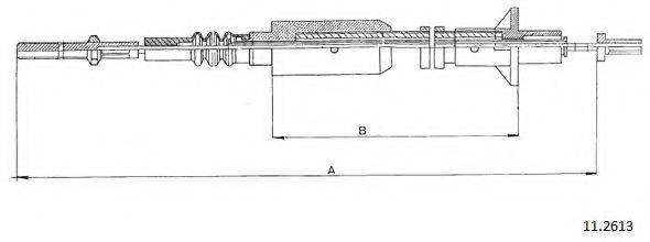 CABOR 112613 Трос, управління зчепленням