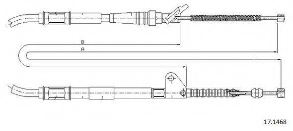 CABOR 171468 Трос, стоянкова гальмівна система