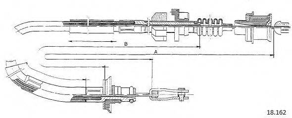 CABOR 18162 Трос, управління зчепленням